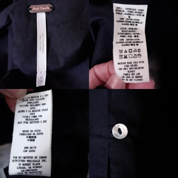 Free People So Obviously Yours poplin bell sleeve blouse bow details & buttons - Picture 11 of 15